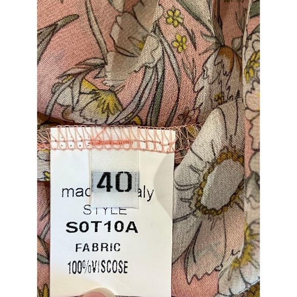 AINEA Sheer Cape Floral Top Women's Size 40 (M) Sustainable Italian Designer 70s - Picture 7 of 12